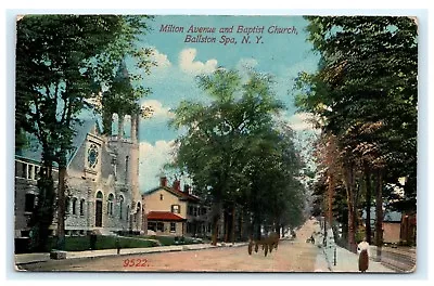 Milton Avenue Baptist Church Ballston Spa NY Postcard Saratoga County B9  • $5.99