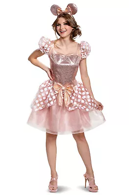 Brand New Rose Gold Minnie Mouse Deluxe Adult Costume • $48.02