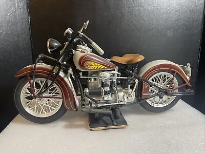 Danbury Mint 1:10 1938 Indian Four Motorcycle Diecast 13” Long • $110