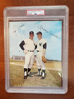 Mickey Mantle / Roger Maris 1964-66 Requena Yankees 8x10 - Psa 4 Vg-ex - Hof • $295