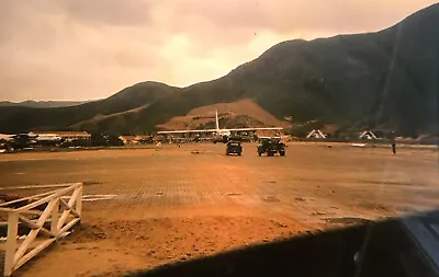 Vintage 1965 Qui Nhon AirfieldVietnam: Runway C-130 Hercules?? 35mm Slide# 34 • $9.99