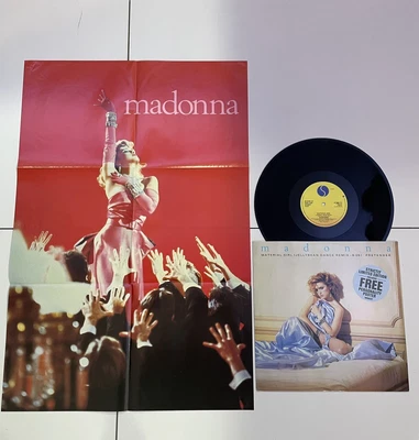 £59 • Buy RARE Madonna 12  Vinyl Single 1984 UK Material Girl With Poster & Hype Sleeve