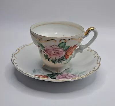 Ucagco China Japan Small China Tea Cup & Saucer Set Floral • $21.24