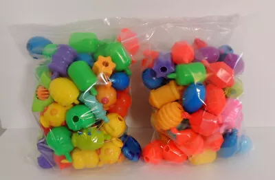 Fisher Price POP Beads Snap Lock Plastic Multicolor 100 Piece Lot Childrens Baby • $49.50