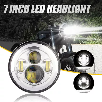 Chrome 7 Inch LED Headlight Hi/Lo For Suzuki Marauder VZ 800 1600 Savage LS 650 • $38.99