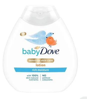 Baby Dove Skin Care Rich Moisture Sensitive Lotion 200ml Travel Size NEW STOCK • £7.99