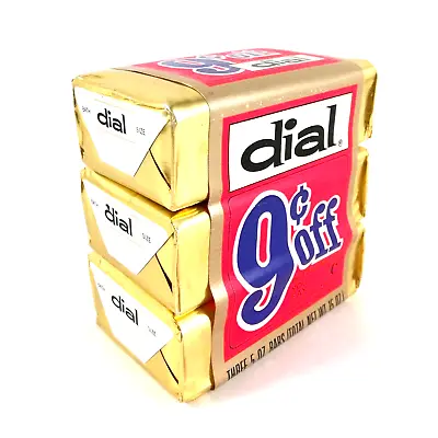 Vintage Dial Gold Bar Soap 5 Oz Bath Size 3 Pack New Sealed • $16.99