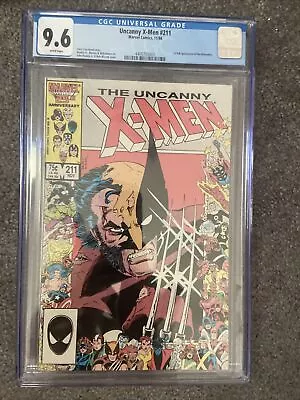 Uncanny X-Men #211  CGC 9.6  NM+  White Pages 1st Full App. Of The Marauders • $49