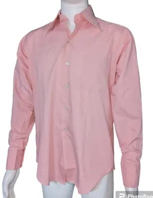 Vintage Kmart Men’s Permanent Press Dress Shirt Pink Button-Up Long Sleeve 15.5 • $65.37