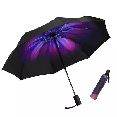 Umbrella Small Compact Travel Umbrellas For Rain Mini Folding Portable Windpr • $13.83