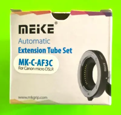 MEIKE Auto Focus Extension Tube SET Adapter MK-C-AF3C RED  Canon Micro DSLR • $9.95