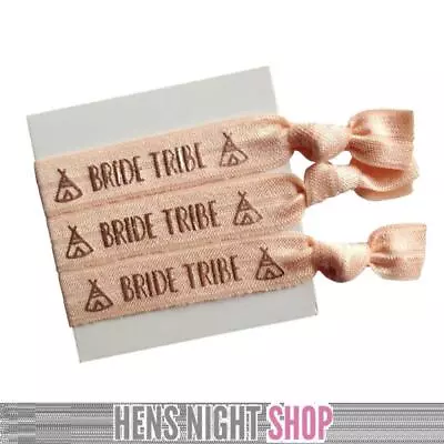 Bride Tribe Hair Tie Elastics Bracelets Pack Of 3 Wedding Hens Night Party Gift • $5.95