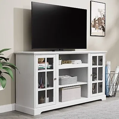 Farmhouse TV Stand 58  Cabinet Console Entertainment Media Center For 65 Inch TV • $199.98