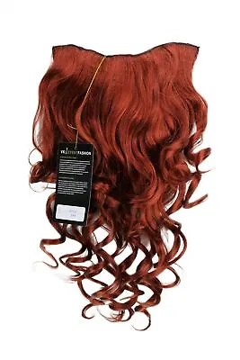 Clip-In Hair Piece 7 Clips 3/4 Wig Half Wig Red Copper 50 CM H9503-350 • £12.97