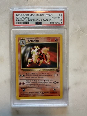 $15 • Buy Pokemon Arcanine Black Star Promo 6 PSA 8