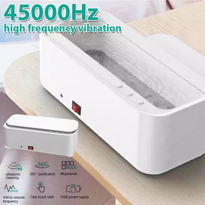 Small Ultrasonic Jewelry Cleaner Glasses Watch Bath Tank Cleaning Machine 45KHZ • $15.08