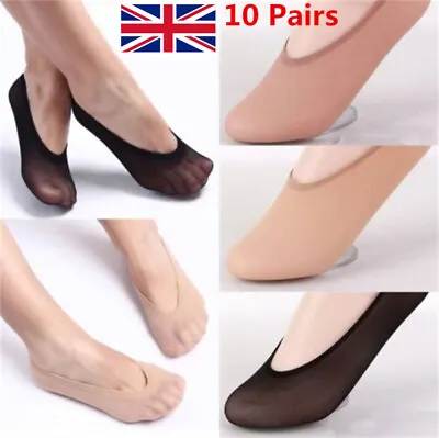 10 Pairs (20 Socks) Ladies Trainer Shoe Ballet Liners Footsies No Show Invisible • £3.29