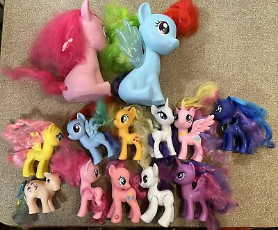 Hasbro My Little Pony MLP G4 Assorted Lot 13 Loose Brushable Figures Large & XL • $43.99