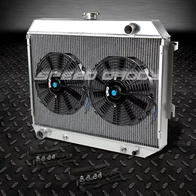 3-row Full Aluminum Racing Radiator+2 X 12  Fan For 68-73 Plymouth Satellite V8 • $156.88