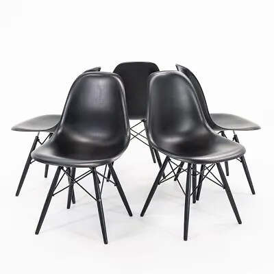 2019 Herman Miller Eames DSW Wood Dining Chair Dowel Base In Black 1x Available • £563