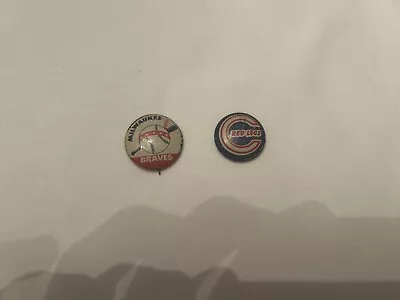 Vintage Baseball Pins. Cincinnati Red Legs Milwaukee Braves • $19