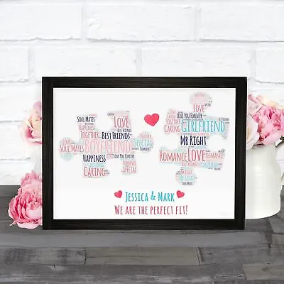 £4.49 • Buy Personalised Valentines Day Girlfriend Boyfriend Husband Wife Gifts Puzzle Print