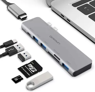 UPGROW USB C Hub Type C Hub Adapter MacBook Pro Accessories With 3 USB 3.0 Por • $28.94