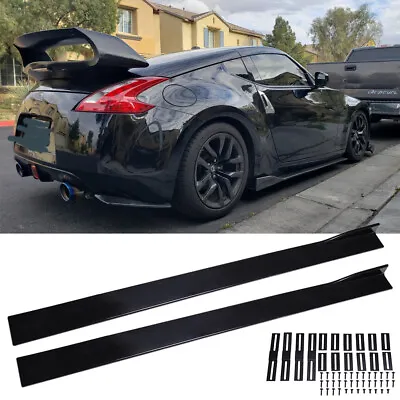 For Nissan 370Z / 350Z Coupe 78.7  Side Skirt Extension Splitter Glossy Black • $94.34