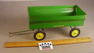 Vintage John Deere Farm Tractor Flare Side Wagon 1:16 Ertl  Pressed Steel Toy • $27.99