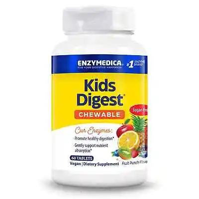 Enzymedica Digest Kids Chewable 60 Capsules Gentle Support For Digestion • $15.53
