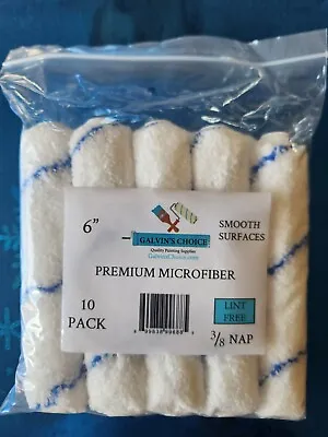 10 Pack 6  Microfiber Mini Paint Rollers 3/8 Nap Resealable Bag • $9.75