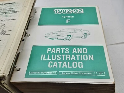 $189.99 • Buy 1982-1992 1990 1991 Pontiac Firebird Illustrated Text Parts Book Catalog F Body