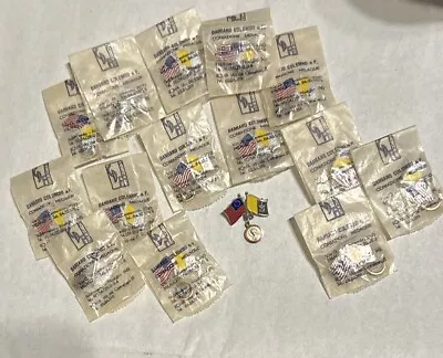 14 Vtg In Pkg Bishop John Neumann Milano American & Vatican Flag Pins 15 Total • $34.49