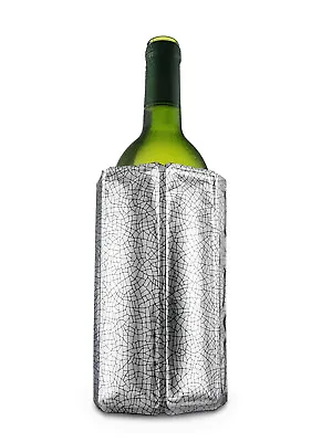 $13.89 • Buy Vacu Vin Rapid Ice Active Cooler Wine Bottle Chilling Sleeve, Silver
