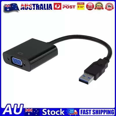 USB To VGA Adapter 1080P Multi-Display Video Converter For Windows 7/8/8.1/10 AU • $14.89