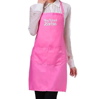 Stereotypical Barbie Embroidered Ladies Adult Pink Apron - Perfect Gift • £18.99