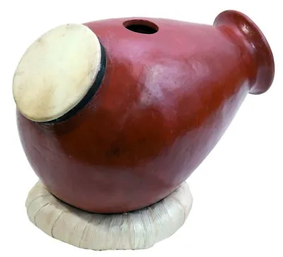 Udu Clay Drum With Goat Skin Oben • $85.99