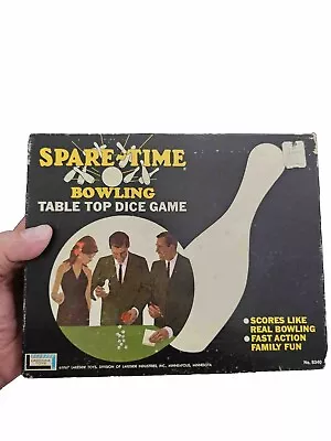 Vintage 1967 Spare-Time Bowling Table Top Dice Game Lakeside Toys COMPLETE • $12