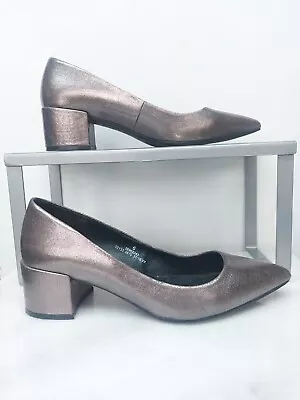 £19.99 • Buy M&S COLLECTION Size 6  Block Heels Slip On Shoes - Metallic Bronze Wedding Party