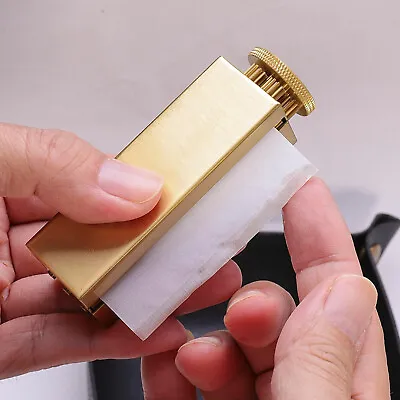 Square Solid Brass Vintage Manual Cigarette Rolling Machine Fit 70MM Pape USA • $55.99