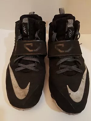 Nike CJ 2 Zoom Trainer Calvin Johnson Megatron RARE Black/Silver MEN 11 • $59.99