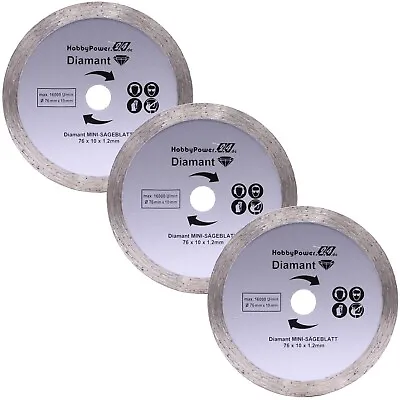 £16.45 • Buy Diamond Cutting Disc 76mm For Metabo Powermaxx Cc 12, 18 Bl Battery Grinder
