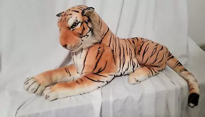 Large Realistic Bengal Tiger Plush Animal Best Made Toys 30  Long 13  High • $29.95