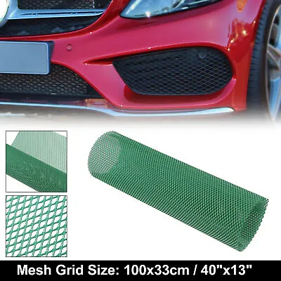 Car Grille Mesh Sheet Insert Air Intake 40x13 Inch 4x8mm Rhombic Hole Green • $32.37