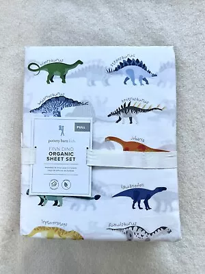 Pottery Barn Kids Finn Dino Sheet Set Full Dinosaur Organic Cotton • $149