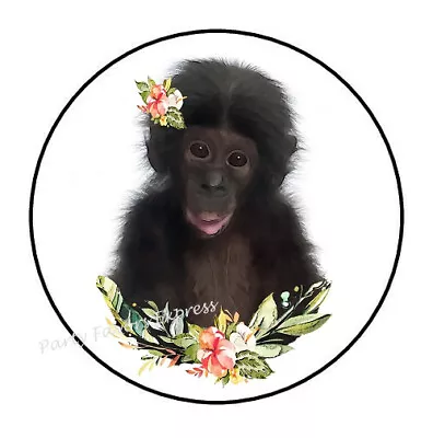 30 Baby Monkey With Flowers Envelope Seals Labels Party Favors Stickers 1.5  • $1.99