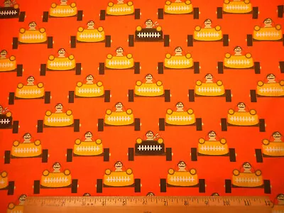 Michael Miller Fabric By Half-Yard Yellow Brn Race Car Orange Premium Cotton N C • $5.25