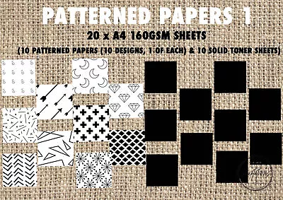 Mixed Set - Patterns 1 & Solid A4 Toner Sheets Works With Tattered Lace Minc • £7.99