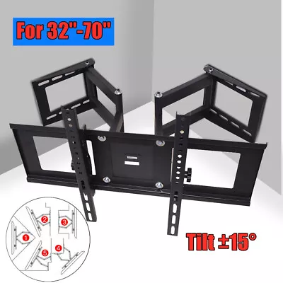 Corner TV Wall Bracket Mount Tilt & Swivel For 32 40 42 46 50 55 60 65 70  Inch • £29.99