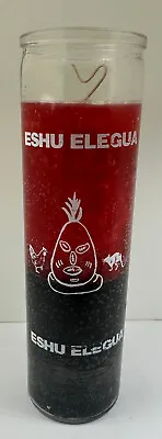 Orisha Elegua Red And Black Wax 7 Day Glass Jar Ritual Type Unscented Candle • $6